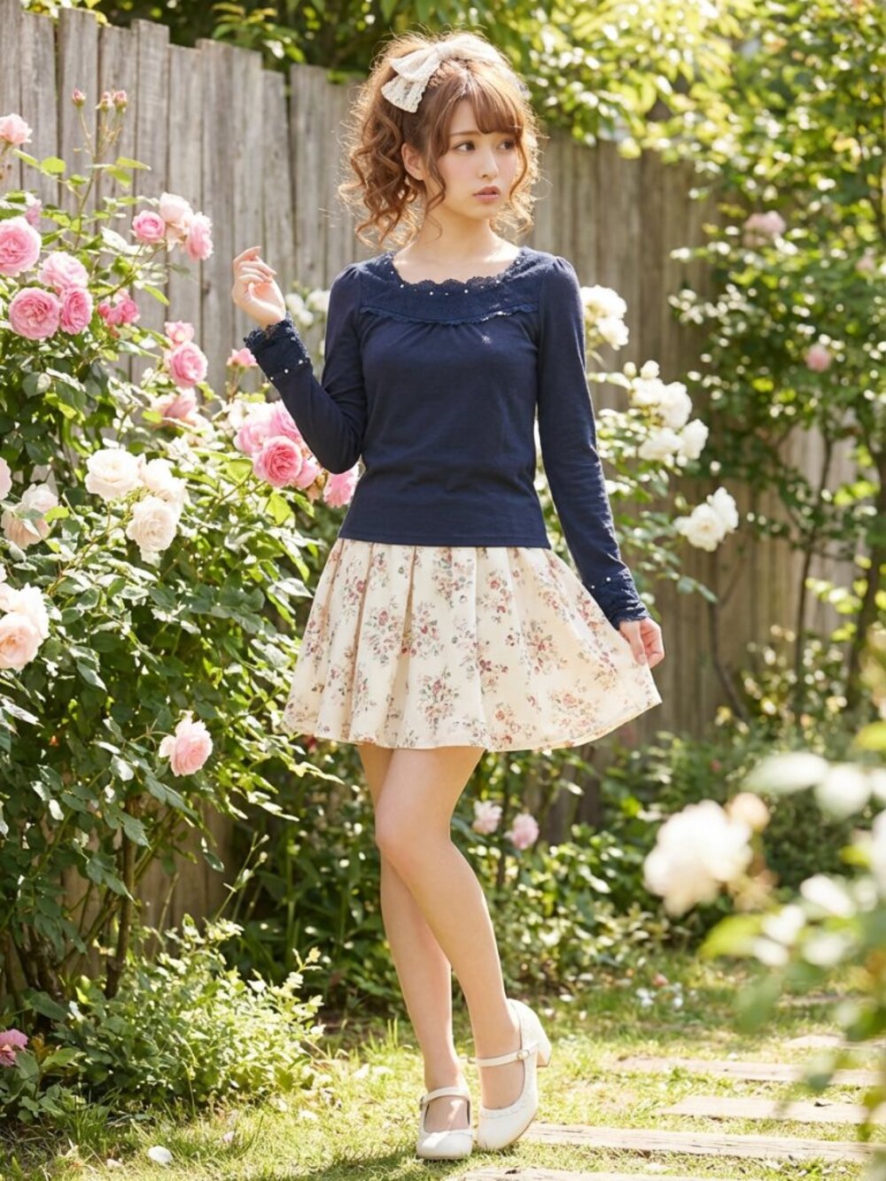 AXES FEMME hime gyaru himekaji long sleeve top